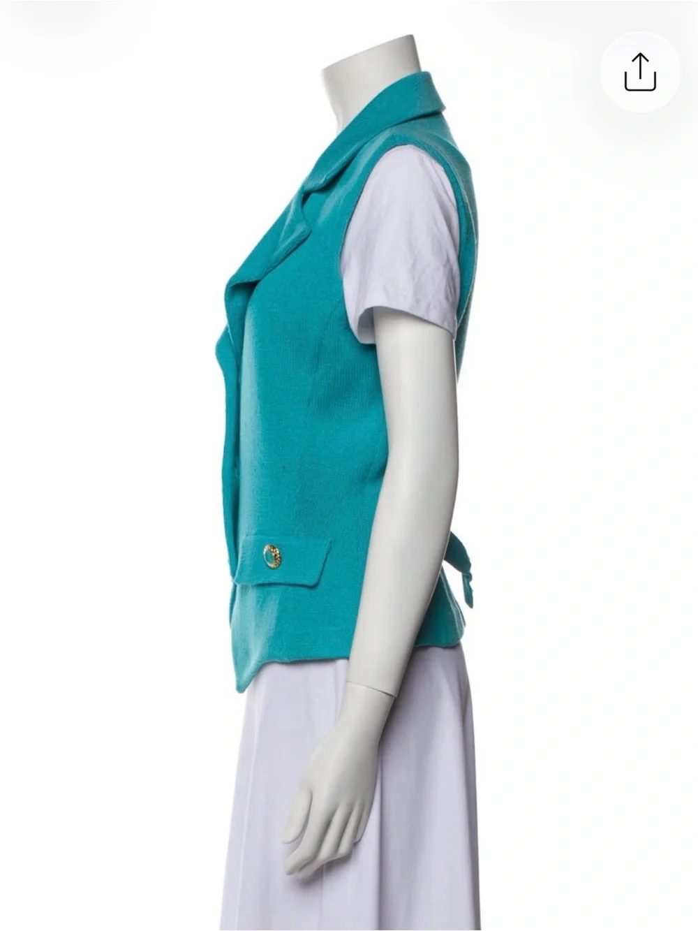 St. John Collection teal sleeveless